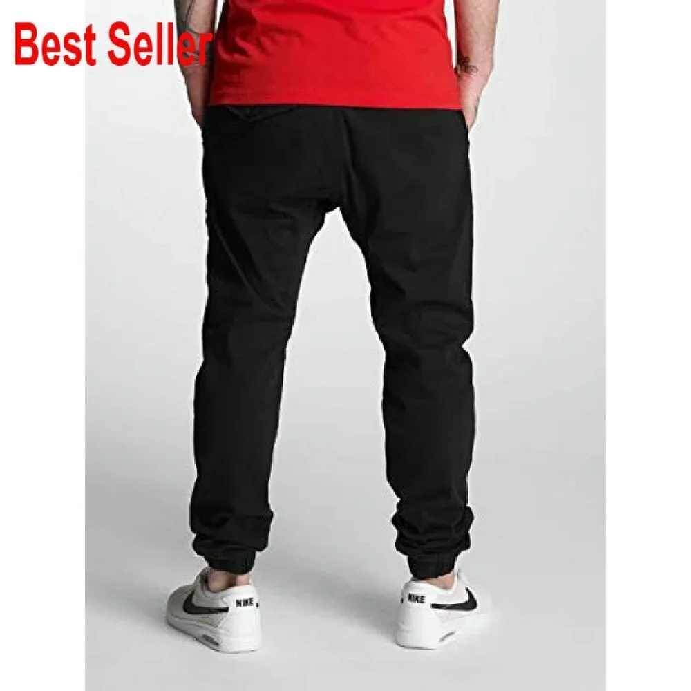 Classic Twill Jogger Pants Comfortable Stretch Fabric Straight Leg Casual